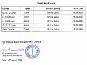 CSK vs RCB Tickets for IPL 2024