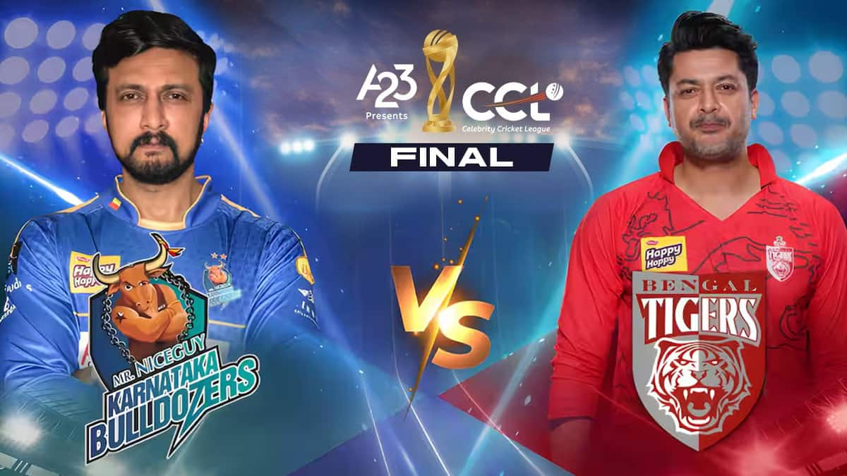 CCL Live Score Karnataka Bulldozers vs Bengal Tigers Celebrity Cricket