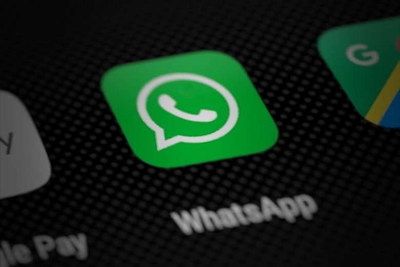 WhatsApp icon on a phone