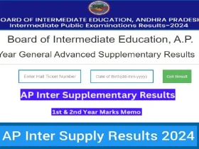 AP Inter Supply Results 2024 Declared @resultsbie.ap.gov.in: Over 5 Lakh Students, 2nd Year Pass Rate 60%, June 18