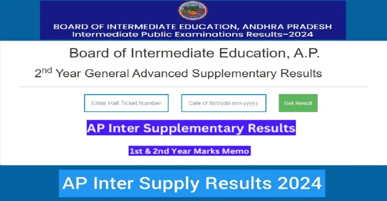 AP Inter Supply Results 2024 Declared @resultsbie.ap.gov.in: Over 5 Lakh Students, 2nd Year Pass Rate 60%, June 18