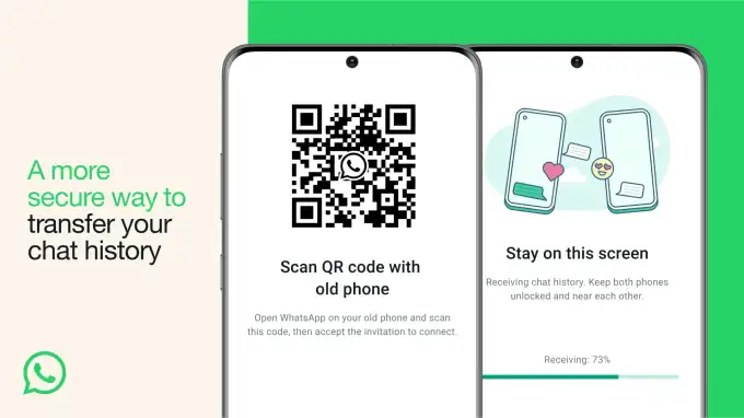 WhatsApp Chat Transfer via QR Code: Scan with Your Old Phone's Camera