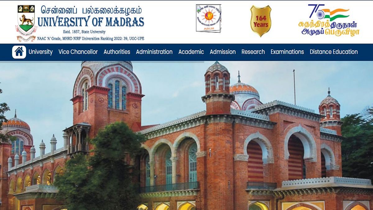 Madras University PG Admissions 2024 MA, MSc, MBA, and More for