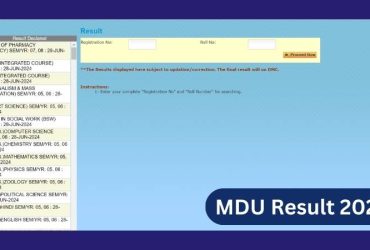 MDU Result 2024 Declared: Check UG, PG, PhD Results Now @mdu.ac.in